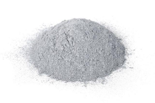 12511255 - aluminum powder isolated on white background